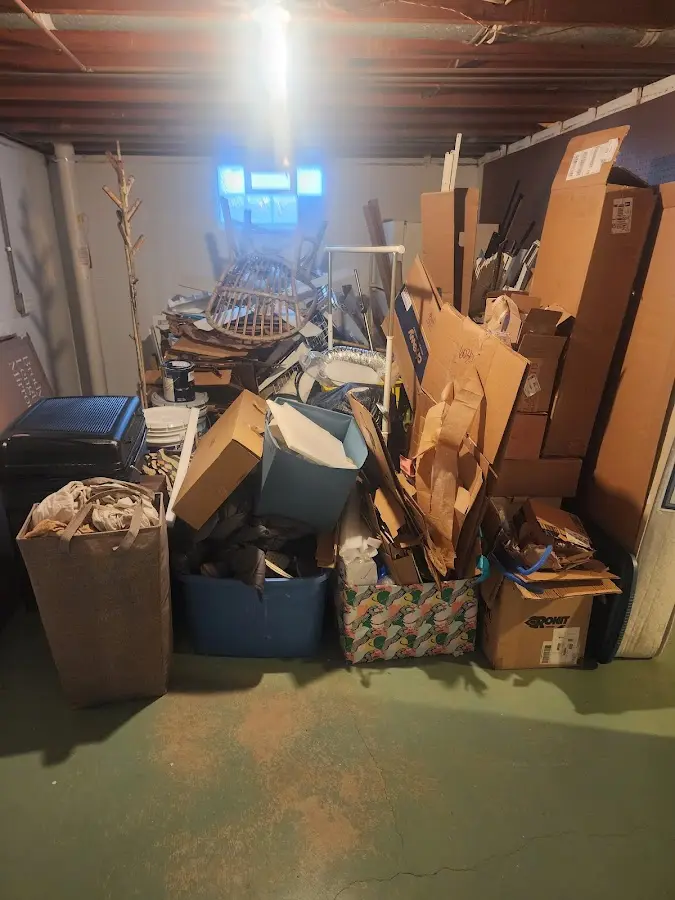 Roll-off dumpster container at job site for 2 Yard Dumpster Rental in Nether Providence